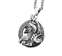 SDFXCDR mens necklace New Vintage Nordic Sparta Warrior Pendant Necklace For Men Vikings Warrior Helmet Necklaces Amulet Jewelry Gifts teachers gifts