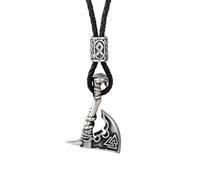 SDFXCDR mens necklace Norse Runes Vikings Ax Necklaces Men Self-defense Hatchet Pendant Valknut Amulet Scandinavian Jewelry teachers gifts