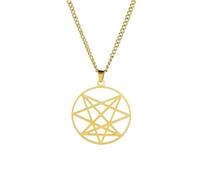 SDFXCDR men's necklace，Order of The Nine Angels Pendant Necklaces Sacred Geometric Enneagram Amulet Jewelry