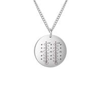 SDFXCDR men's necklace，Papa Legba Voodoo Necklace Ritual Altar Pendant Vodou Loa Veve Symbol Occult Amulet Stainless Steel