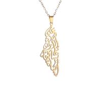 SDFXCDR mens necklace Personality Hip Hop Rock Israel Palestine Map Necklace Pendant Arab Africa Jamaica Necklace for Men Women Trend Jewelry teachers gifts