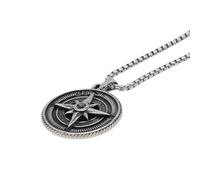 SDFXCDR mens necklace Punk Hip Hop Compass Pendant Necklace Retro Biker Compass Necklace Men Fashion Personality Jewelry Gift teachers gifts