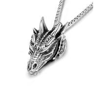 SDFXCDR mens necklace Punk Vintage Dragon Head Pendant Necklaces For Men Biker Domineering Animal Necklace Fashion Amulet Jewelry Gift teachers gifts