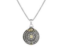 SDFXCDR mens necklace Retro Amulet Nine Palaces Bagua Pendant Zodiac Men Necklace Punk Pendant Chain Fashion Jewelry Gift teachers gifts