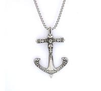 SDFXCDR mens necklace Retro Caribbean Pirate Anchor Pendant for Men Gift Punk Rock Skull Anchor Necklace Creative Biker Jewelry teachers gifts