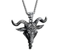 SDFXCDR mens necklace Retro Creative Viking Bull's Head Pendant Necklace Men Punk Domineering Animal Necklace Personality Jewelry Gift teachers gifts