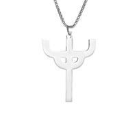 SDFXCDR mens necklace Retro Judas Saint Cross Pendant Necklace Israel Jerusalem Trendy Cool Jewelry Men and Women teachers gifts