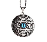 SDFXCDR mens necklace Star of David Devil's Eye Angel Seal Pendant Solomon Kabbalah Necklace Men's Judaism Amulet Jewelry teachers gifts