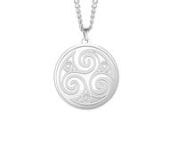 SDFXCDR men's necklace，Triskelion Triple Spiral Symbol Pendant Necklace Punk Witchcraft Solomon Signet Necklaces Amulet Jewelry