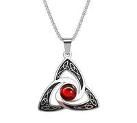 SDFXCDR men's necklace，Viking Trinity Knot Necklace, Unique and Fashionable, Interwoven Ring Triangle Irregular Necklace Pendant