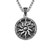 SDFXCDR mens necklace Vintage Classic Apollo Amulet Sun God Pendant Necklace For Men Fashion Round Necklace Myth Jewelry Gift teachers gifts