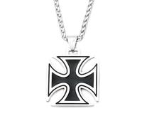 SDFXCDR mens necklace Vintage Classic Cross Pendant Necklace For Men Women Hip Hop Knights Templar Iron Biker Jewelry Gifts teachers gifts