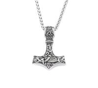 SDFXCDR mens necklace Vintage Classic Vikings Thor Mjolnir Hammer Pendant Necklace Men's Nodic Amulet Pagan Jewelry Gifts teachers gifts