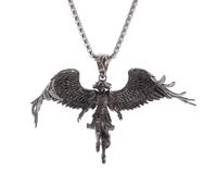 SDFXCDR mens necklace Vintage Nordic Warrior Pendant Angel Wings Necklace Celtic Scandinavian Courage Necklace Boys Men Birthday Gift teachers gifts