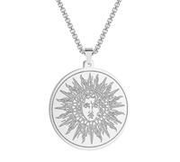 SDFXCDR Men's necklace women Ancient Greek God of the Sun Helios amulet pendant necklace Ancient Greek God of the Sun Helios amulet pendant necklace