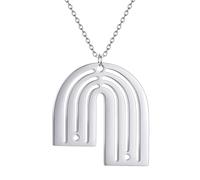 SDFXCDR Men's necklace women Arch U Shaped Necklace Men Women Connectors Components Pendant Necklace Jewelry