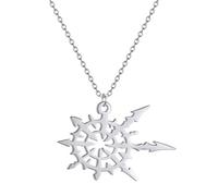 SDFXCDR Men's necklace women Chaos Star Pendant Necklace For Women Vintage Jewelry Magic Symbol Mark of Chaos Necklace