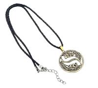 SDFXCDR Men's necklace women Chinese Taoism Sign Ancient Eight Diagrams Pendant Necklace Charms Yin Yang Jewelry Double Phoenix Necklaces Bijoux