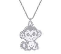 SDFXCDR Men's necklace women Cute Animal Monkey Pendant Necklace For Women Men Long Chain Trendy Jewelry Accessories
