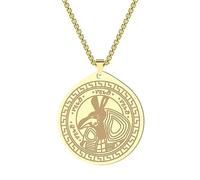 SDFXCDR Men's necklace women Egyptian Egypt Religion Round Necklace For Women Charm Pendant Geometric Circle Male on the neck Jewelry
