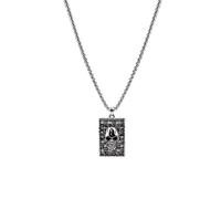 SDFXCDR Men's necklace women European and American Fashion Personality Creativity Skull Head Military Brand Necklace Men's Trend Hip-Hop Street Retro Pendant