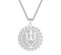 SDFXCDR Men's necklace women Exquisite Poseidon Greek God of The Sea Pendant Necklace For Unisex Charm Locket Jewelry Talisman Gift