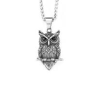 SDFXCDR Men's necklace women Gothic Vintage Owl Pendant Necklace Men's Charm Personality Creative Punk Hip Hop Cycling Party Gifts