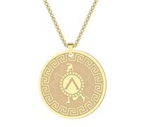 SDFXCDR Men's necklace women Greek Hero Achilles Talisman Pendant Necklace Greek mythology Charm Necklace for Women Man Jewelry