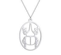 SDFXCDR Men's necklace women Hercules Beetles Oval Insect Pendant Necklace Women Ellipse Bug Men Necklace Vintage Gift