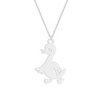 SDFXCDR Men's necklace women Janeiro Donald Duck Pendant Necklace Anime Laser Ugly Duckling Necklace Men Ladies Necklace Wholesale
