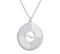 SDFXCDR Men's necklace women Karma Yin Yang Mandala Pendant Necklace Women Spiritual Jewelry Dainty Necklace