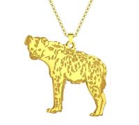 SDFXCDR Men's necklace women Laser carved exquisite and fashionable necklace spotted hyena back pendant, birthday commemorative gift