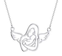 SDFXCDR Men's necklace women Maternal Love Pendant Necklace Women's Fashion Charm Mother Angel Baby Family Mother's Day Gift Jewelry