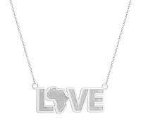 SDFXCDR Men's necklace women Minimalist Love Written African Continental Pendant Necklace For Men Charm Choker Wedding Jewelry Gift