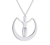 SDFXCDR Men's necklace women Mythology Moon Goddess Pendant Necklace For Women Amulet Ertility Talisman Pegan Jewelry Necklace