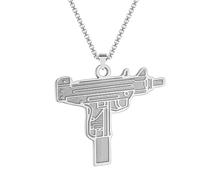 SDFXCDR Men's necklace women Necklaces For Men Jewelry Unique Street Gangster Uzi Gun Necklace Pendant Women Punk Gift