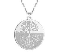 SDFXCDR Men's necklace women Norse Viking Wicca Tree of Life Pendant Necklace For Men Nostalgia Jewelry Mythology Birthday Gift