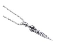 SDFXCDR Men's necklace women Six Character Truth Charm Pestle Necklace Male Trendy Tiktok Retro Buddha Vajra Pestle Pendant Male Hip-Hop Personality Trendy M