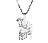 SDFXCDR Men's necklace women Sparta Leonidas Helmet Pendant Necklace For Women Men Dainty Choker Jewelry Father's Day Gift