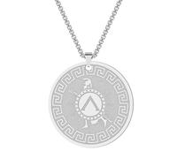SDFXCDR Men's necklace women Stainless Steel Greek Hero Achilles Talisman Pendant Necklace Greek mythology Charm Necklace for Women Man Jewelry