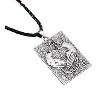 SDFXCDR Men's necklace women Valknut Norse Vikings Odin's Symbol Huginn Munin Animal Ravens Necklaces Evil Eye Pendant Necklace Slavic Runes Jewelry