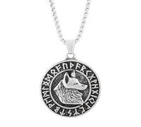 SDFXCDR Men's necklace women Vintage Personality Viking Compass Pattern Pendant Necklace Punk Motorcycle Jewelry