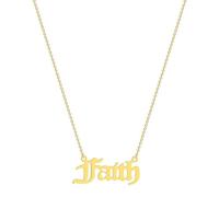 SDFXCDR men's necklaces 2020 Faith Pendant Necklace for Women Men Ancient English Letter Necklace Choker Collier Life Spirit Encourage Words thankyou teacher gifts