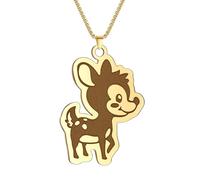 SDFXCDR men's necklaces Adorable Baby Deer Fawn Animal Necklace Women Cartoon Jewelry Cute Animal Pendant Necklace thankyou teacher gifts