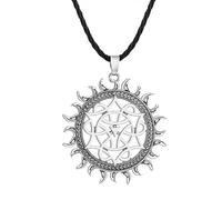 SDFXCDR men's necklaces Alatyr Slavic Pagan Necklace For Men Nordic Svarog God Sun Symbol Viking Jewelry Boyfriend Gift thankyou teacher gifts
