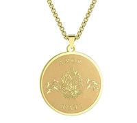 SDFXCDR men's necklaces Amor Fati Pendant Necklace For Women Men Medallion Philosophy Stoic Necklaces thankyou teacher gifts