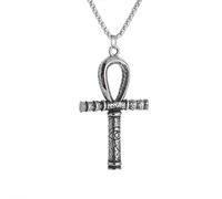 SDFXCDR men's necklaces Ancient Egyptian Pharaoh Horus Eye Guardian Pendant Men's Ankh Cross Life Key Necklace Men's Retro Lucky Amulet Jewelry thankyou teacher gifts