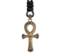 SDFXCDR men's necklaces Ancient Egyptian Pharaoh Life Anka Cross Necklace Anubis Totem Pendant Men 's Amulet Jewelry Leather Rope Chain thankyou teacher gifts