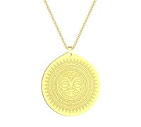 SDFXCDR men's necklaces Ancient Indian Sun God Mask Pendant Necklace for Women Men Religious Charm Neck Chain Amulet Talisman Jewelry thankyou teacher gifts