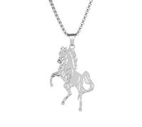 SDFXCDR men's necklaces Animal War Horse Hollow Necklace Suitable for Men and Women's Fashionable Lucky Jewelry thankyou teacher gifts